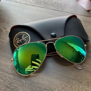 Ray Ban Aviator Green Flash